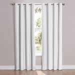 Eclipse Cassidy Blackout Grommet Window Curtain Panel, 63", White