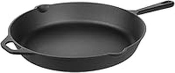 Amazon Basics Pre-Seasoned Cast Iron Skillet, 15inch (38.1 cm), Black