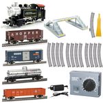 HO Scale Model Train Set with Power Controller, Circular Track System 839.2mm Diameter, Locomotive and Track Kit