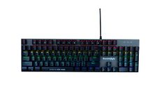 Cosmic Byte CB-GK-27 Vanth Mechanical Keyboard Upgraded with Swappable Outemu Blue Switches and Rainbow LED (Black/Grey)