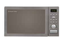 Russell Hobbs Digital Combination Microwave Stainless Steel 25 Litre 900 W with 8 Auto Cook Menus, 5 Power Levels with Clock & Timer Fan Assisted Oven & Defrost Function Mirror Door Finish RHM2574