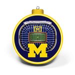 NCAA Michigan Wolverines 3D Stadium View Ornament, Team Colors, Large