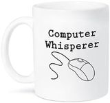 3dRose Computer Whisperer, Black - Ceramic Mug, 15-Ounce (Mug_202841_2)