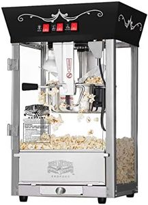 Matinee Popcorn Machine - 8oz Popper with Stainless-Steel Kettle, Reject Kernel Tray, Warming Light, and Accessories by Great Northern Popcorn (Black)