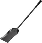 AMAGABELI GARDEN & HOME 32" Fireplace Shovel for Ash Heavy Duty Ash Shovel Gardening Fireplace Tools Wrought Iron Long Handle BBQ Grill Campfire Indoor Outdoor Wood Stove Hearth Accessories Black