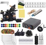 Traditional Pro Complete Kit-Gakonp Coils Machine 20 Color Inks Power Supplies Needles Grips Great for Beginners & Artists