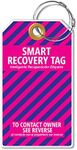 Dynotag PROTAGZ Series Web/GPS Enabled QR Smart MEGA Luggage Tag w. Double Steel Loops - in Six Designs (GrapeSoda)