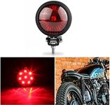 keepdsgn Motorcycle Tail Light LED Bates Style Bullet Brake Stop Rear Lamp Compatible with Cafe Racer Bobber Chopper Bonneville - Red