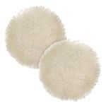 TCP Global 6" All Natural Premium 100% Wool Buffing Pad - 1" Thick Pile- Hook and Loop Grip Attachment Buffing & Polishing Pad (Pack of 2)