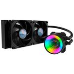 Cooler Master MasterLiquid ML240 Mirror ARGB Close-Loop AIO CPU Liquid Cooler, Mirror ARGB Pump, 240 Radiator, Dual SickleFlow 120mm, 3rd Gen Dual Chamber Pump for AMD Ryzen/Intel LGA1200/1151