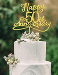 veegood Happy 50th Anniversary Cake Toppers - 50th Wedding Anniversary Decorations, 50th anniversary cake topper, 50th Anniversary Party Decorations,50 year anniversary decorations Fifty