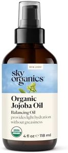 Sky Organics Organic Jojoba Oil for Face, 100% Pure & Cold-Pressed USDA Certified Organic to Balance, Moisturize and Protect, 4 fl. Oz