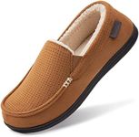 HomeTop Men's Comfy Suede Memory Fo