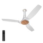 NNEX Dryft A90 Bldc 1200 Mm 5 stars Rated Premium Ceiling Fan With Remote Control 20%* Higher Air Thrust Airfluence Abs Blade For Low Noise 2-Yr Warranty Free Installation White