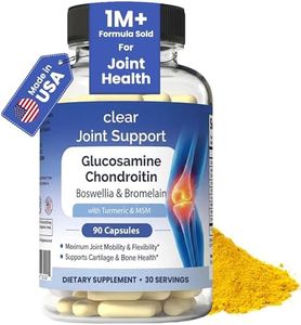 Glucosamine Chondroitin MSM with Turmeric & Boswellia 90 Capsules | 8-in-1 Joint Support Supplement for Flexibility & Mobility | Joint Supplement for Men & Women – Support Back, Knee, Hips & Joints