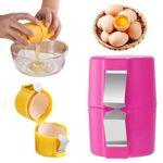 Egg Shell Opener Tool Egg Separator for Raw Eggs, 2024 New Stainless Steel Egg Cutter Egg Cracker Tool for Raw Eggs, Quickly Handheld Eggshell OpenerPortable Egg Cracking Tool (Pink, 1 Pcs)