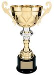 Griffco Supply Gold Metal Cup Trophy - Trophy Award, Engraved Corporate Trophy Cup Award - Free Engraved Plate Included with Awards and Trophies - Custom Trophy (Gold, 10" Small)