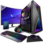 Vibox VIII-8 Gaming PC - 27" 165Hz Curved Monitor Bundle - Intel i9 11900KF Processor - Nvidia RTX 4070 Ti 12GB Graphics Card - 32GB RAM - 1TB NVMe SSD - 850W PSU - Windows 11 - WiFi