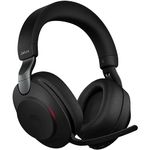 Jabra Evolve2 85 Wireless PC Headset – Noise Cancelling Microsoft Teams Certified Stereo Headphones With Long-Lasting Battery – USB-C Bluetooth Adapter – Black