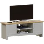 Vida Designs Arlington 2 Door TV Unit, Engineered Wood, Grey & Oak, H 49 x W 128 x D 39 cm