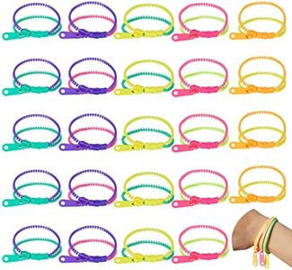 THE TWIDDLERS 25 Pulseras con Cremallera para Fiestas - Juguete Sensorial Multicolor para el Control de la ansiedad y el Alivio del Estrés - Ideal para Fiestas de Niños