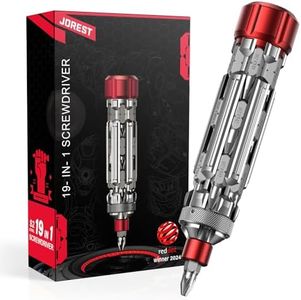 JOREST Multi Screwdriver 19-in-1 Screw Driver, Magnetic Screwdriver Set Multitool with Torx Phillips Hex Flathead Square, Portable Repair Tool Kit for Computer Bike Furnitures