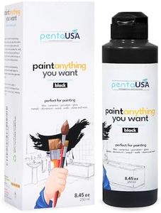 PENTAUSA All in One Paint - Black Waterproof Paint for Bathroom, Tub, Tile, Sink, Kitchen Cabinets, Countertops, Wet Surface, 8.45oz