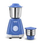 Maharaja Whiteline Smart 1..2..3 Mixer Grinder with 2 Jars, Long Lasting Performance with 500 Watt Motor | Air Ventilation System | Jar Flow Breaker | 2 Year Motor Warranty (Blue)