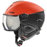 uvex Instinct Visor - Ski Helmet for Men and Women - Visor - Individual Fit - Fierce Red - Black Matt - 53-55 cm