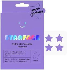 Starface Hydro-Star Recovery Patches BIG PACK, Hydrocolloid Patches with Aloe Vera and Vitamin A, Helps Soothe and Protect Skin After Picking, Shrinks Spots, Vegan, Cruelty-Free Skincare (96 Count)