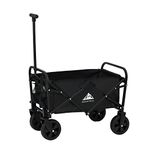 Black Mini Foldable Garden Festival Trolley Camping Folding Cart Wagon Truck Wheelbarrow