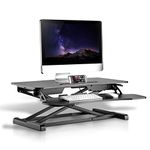 Pyle Height Adjustable Computer Desk Stand - Portable Computer Sit / Stand Desk with Quick Setup Pop-up Design (PDRIS14)