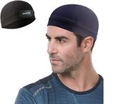 BENE DE Dri-Fit Helmet Skull Cap (Black), for Unisex, Pack of 1, Free Size