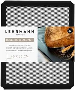LEHRMANN Bandeja perforada 46 x 35 cm con revestimiento antiadherente para horno Compatible con/reemplazo para ELOMA MIWE WIESHEU