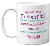 Friendship Mug - All The Best Friendships - Friendship Gift, Friends Cup, Friends Mug, Gifts for Friends Women Funny, Funny Friendship Gifts, 11oz Novelty Friendship Mugs, Best Friend Mugs for Women