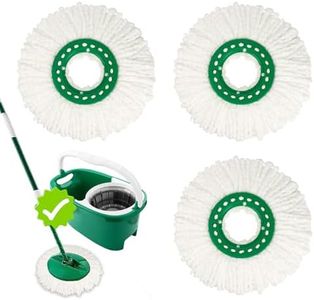 3 Pack Mop Replace Heads for Libman Tornado Spin Mop Replacement Head,Spin Mop System,Machine Washable Microfiber Mop Refill Head Easy to Replace (White)