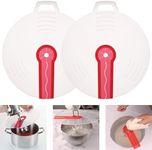 HUAKENER 2 Pack Splatter Guard for Mixer, Mixing Bowl Splatter Guard, Silicone Splatter Cover for Egg Bowl Whisks Cover, Hand Mixer Splash Guard for Mixing Bowls of Different Sizes