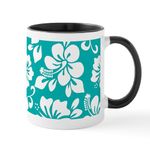 CafePress Turquoise Hawaiian Hibiscus Mugs 11 oz (325 ml) Ceramic Coffee Mug