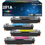 201A Toner Cartridges - 4 Pack Works with HP Color Laserjet Pro MFP M277dw M252dw M277n M277c6 M252n M277 Printer (Black, Cyan, Magenta and Yellow)