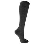 Dr. Scholl's Women's Travel Knee High Socks with Graduated Compression, Charcoal Heather, Shoe Size: 4-10