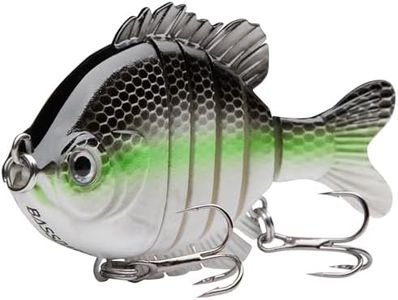 BASSDASH SwimPanfish Multi Jointed Panfish Bluegill Swimbaits Hard Topwater Bass Lures Fishing Lure Crank Saltwater 3.5in/0.85oz