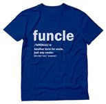 Tstars Uncle Shirt Novelty Gifts from Nephew Niece Funcle Definition Shirts for Men Medium Blue