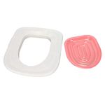 Cat Toilet Trainer, Environmentally Friendly Reusable Cat Toilet Training Kit Removable for Home (White Tray, 1 Pink Inner Support)