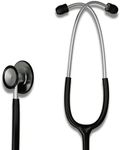 HCS Black Stethoscope, Classic Lightweight - Medical, Dual Head Stethoscopes for Nurses, Nursing School, Student Essentials, Work, Home - 22 inch Tubing