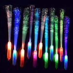 25 Pack Glow Sticks Mardi Gras Party Supplies,3 Models Flashing Sticks,Led Fiber Optic Wands Sticks Light up Sticks Led Light Wands Fit Wedding Birthday New Year's Easter