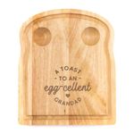 A Toast to An Egg-cellent Grandad Breakfast Egg Board - Grandad Gifts from Grandchildren Granddaughter Grandson - Unique Birthday Christmas Fathers Day Present Idea - Funny Engraved Pun Design