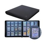 Rayvol 12-Pocket Toploader Binder, Holds 432 Toploaders 12 Pocket Top Loader Card Storage Case, 400 + Ringless Double-Sided Pockets for Cards in 3 x 4'' Toploaders