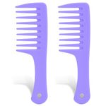 Mini Hair Combs for Women, 2 Pack Small Wide Tooth Comb Portable Travel Detangling Comb Anti-Static Curl Comb Shower Comb No Tangles Hair Brush for Curly/Long/Wet Hair, Reduce Hair Loss and Dandruff