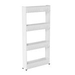 Lavish Home 82-4LSS Mobile Shelving Unit Organizer with 4 Large Baskets