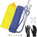 Dellna 8mm Static Climbing Rope - Heavy Duty Climbing Rope for Rock Climbing, Tree Climbing Gear, Arborist Rope, and Camping Rope, High-Tensile Strength - 10m (32ft), 20m (64ft), 30m (96ft) - Blue